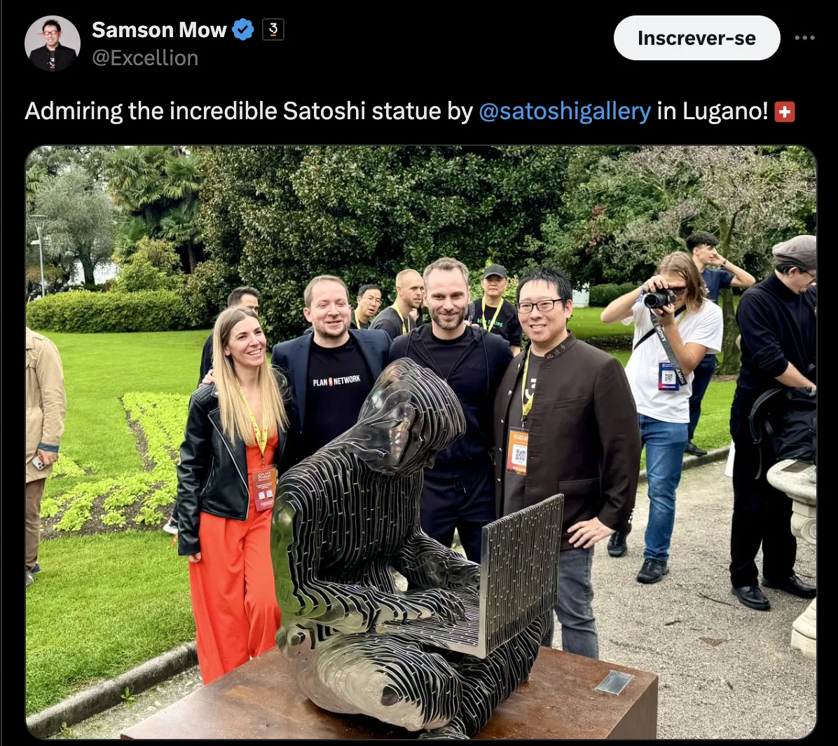 Arte abstrata com tema Bitcoin