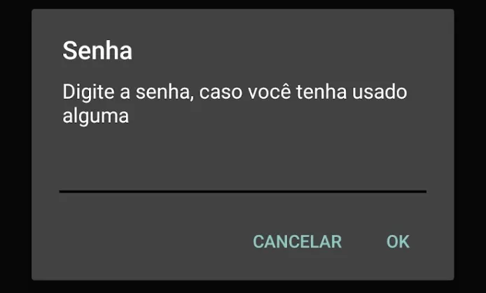 Passo 16 para criar carteira de Bitcoin: Digitar senha