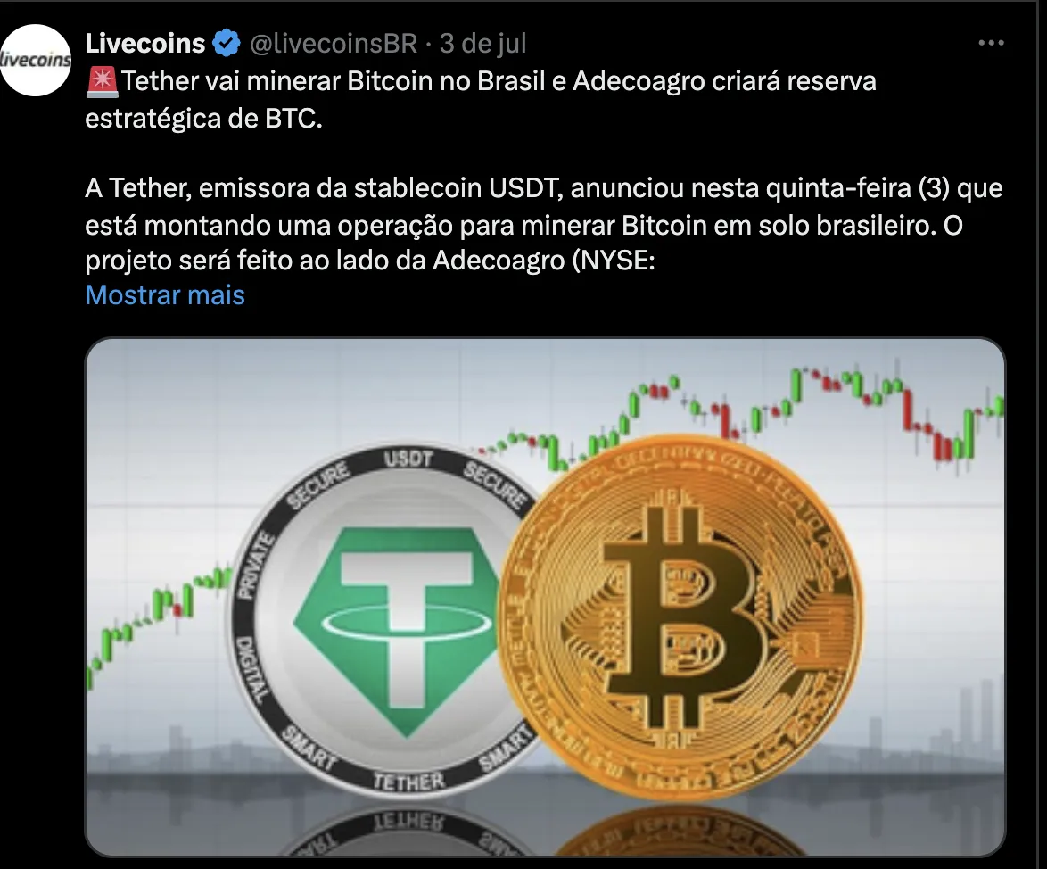 Gráfico de portabilidade do Bitcoin